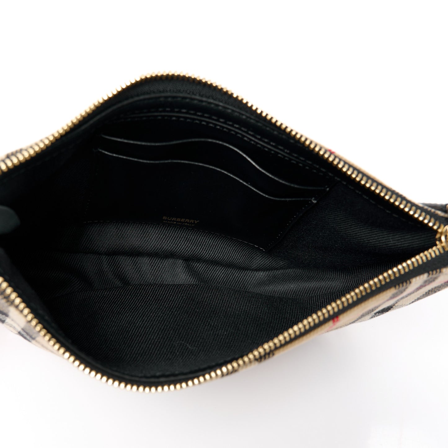 Vintage Check Calfskin Olympia Slim Pouch Archive Beige