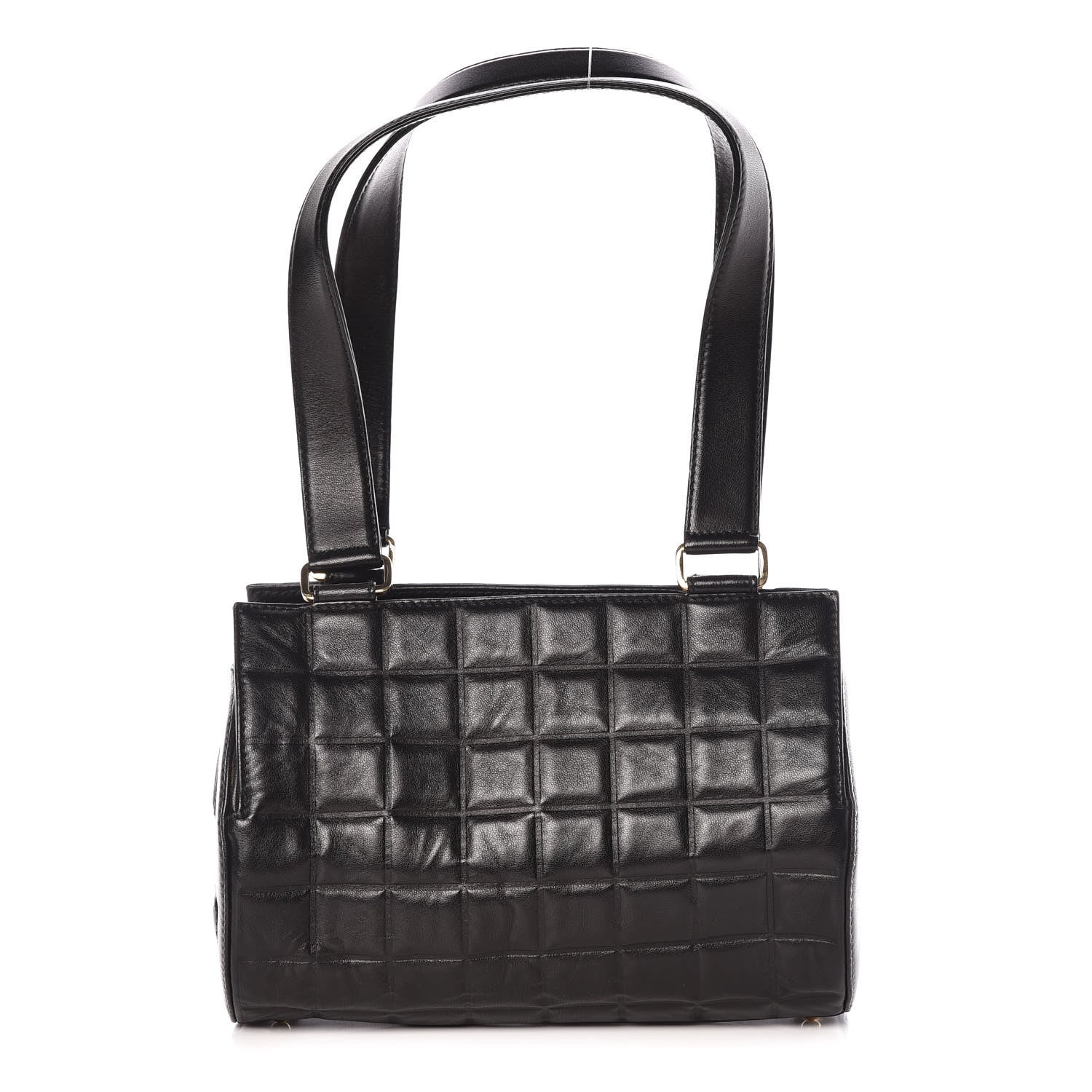 Chanel Lambskin Chocolate Bar Quilted CC Shoulder Bag Black 1 of 11
