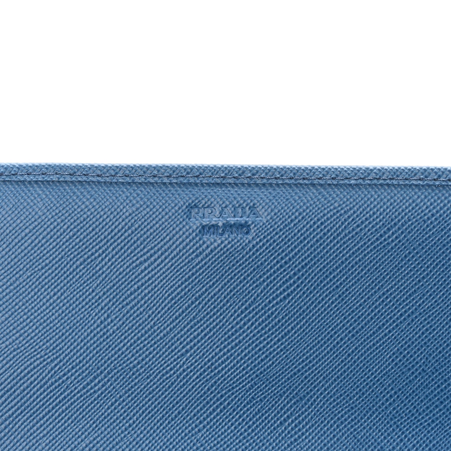 Saffiano Metal Oro Chain Wallet Cobalto