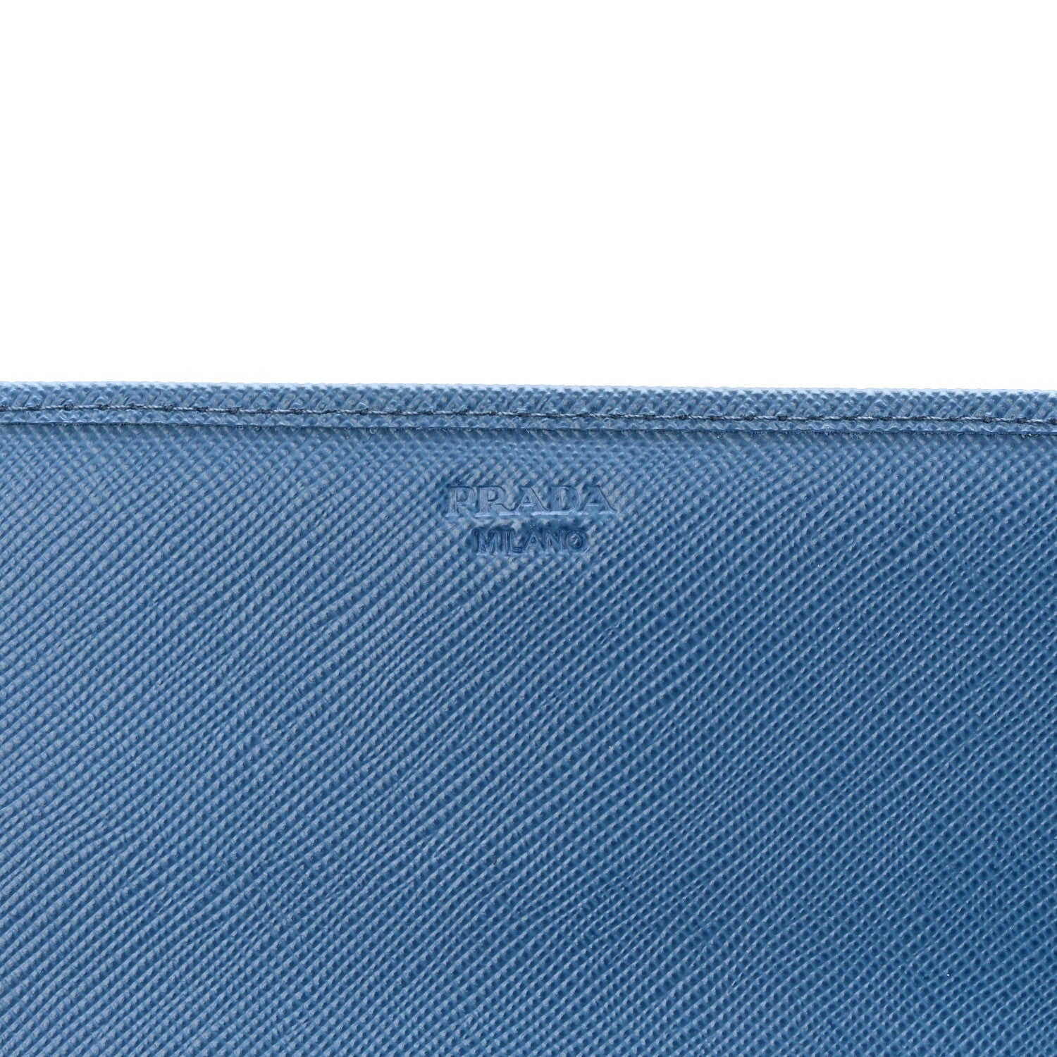 Prada Saffiano Metal Oro Chain Wallet Cobalto 7 of 11