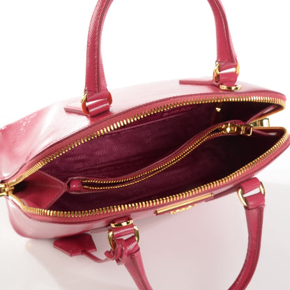 Prada Saffiano Vernice Mini Promenade Tote Peonia 6 of 9