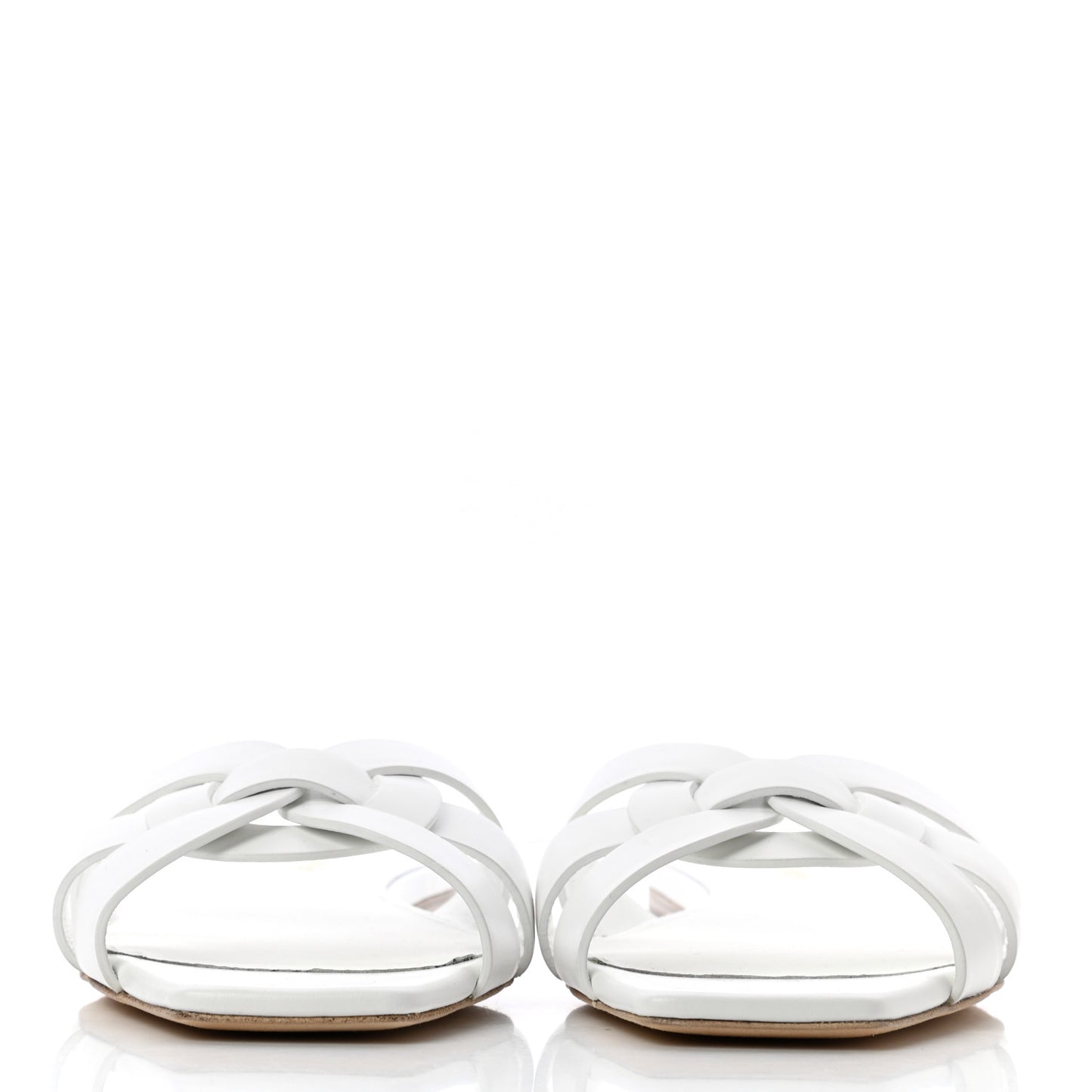 Calfskin Tribute 05 Slide Sandals 36 White