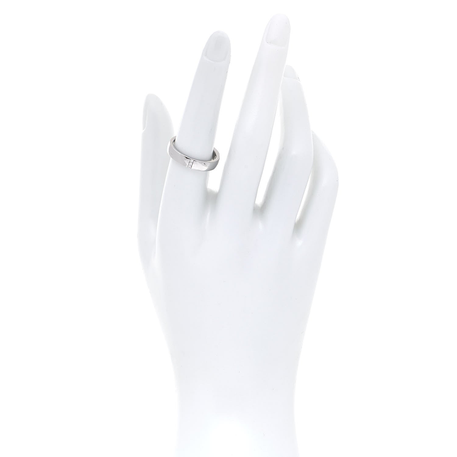 Harry Winston Platinum Diamond Vertical Row Wedding Band Ring 56 7.5 2 of 6