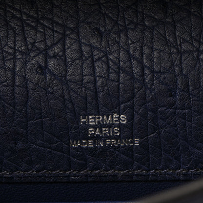 Hermes Ostrich Kelly Pochette Bleu Saphir 15 of 18
