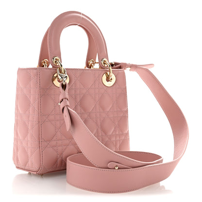 Christian Dior Lambskin Cannage Small My ABCDior Lady Dior Pink 3 of 14