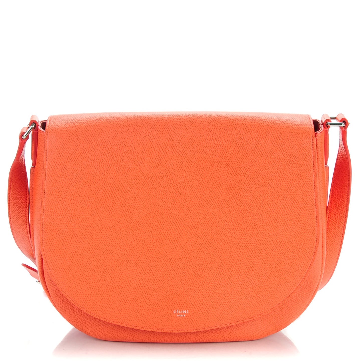 Grained Calfskin Trotteur Messenger Coral