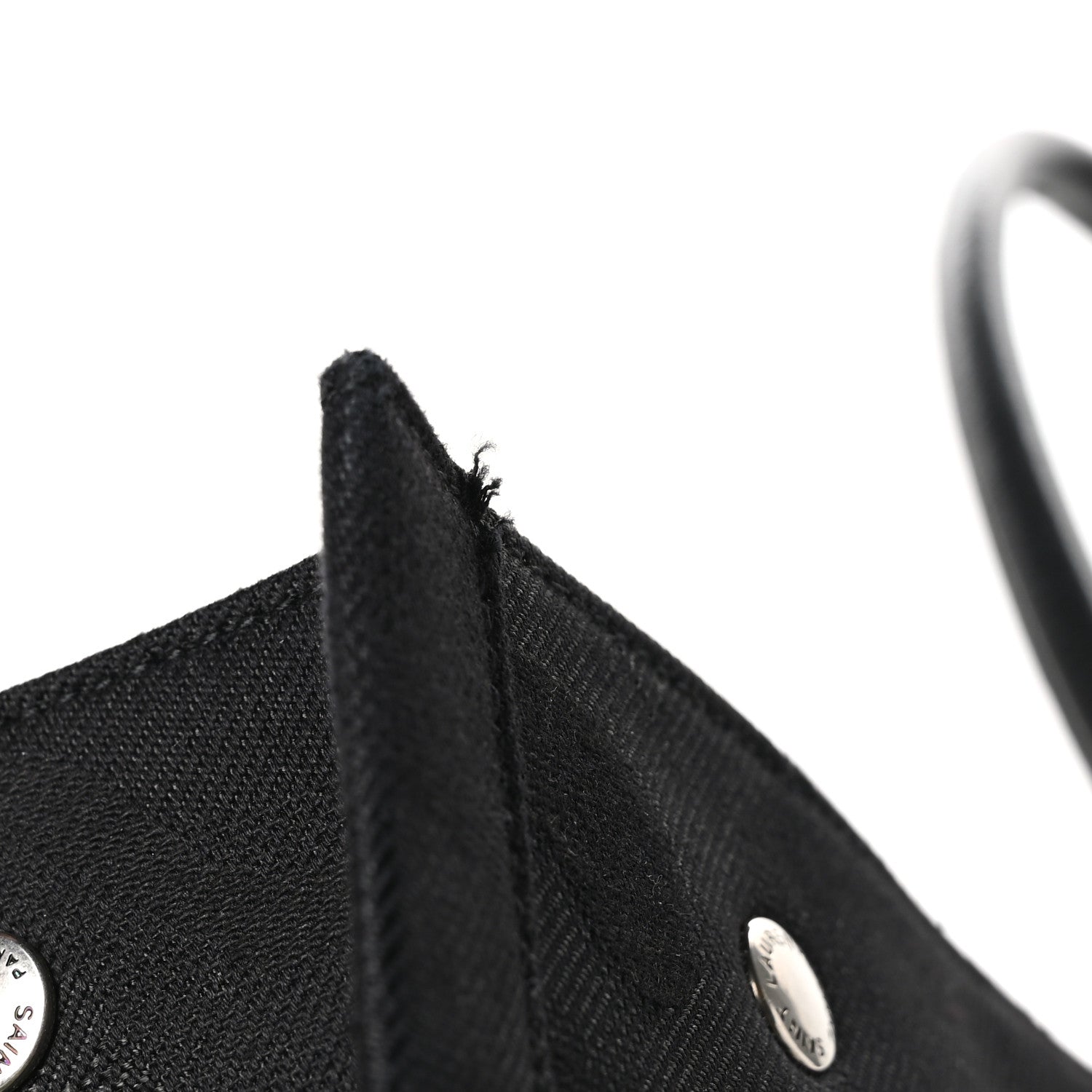 Saint Laurent Linen Calfskin Camouflage Rive Gauche Tote Black 12 of 12