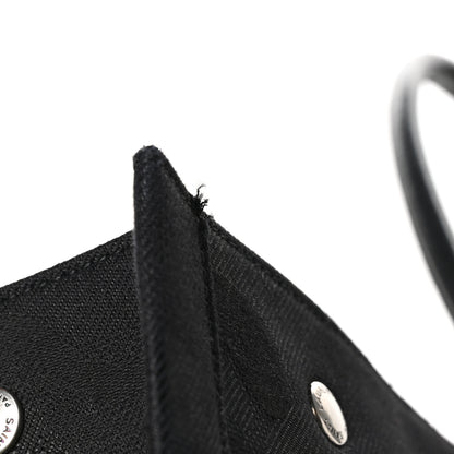 Saint Laurent Linen Calfskin Camouflage Rive Gauche Tote Black 12 of 12