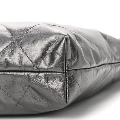 Chanel Metallic Calfskin Quilted Chanel 22 Ruthenium 11 of 12