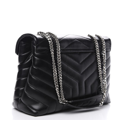 Saint Laurent Calfskin Y Quilted Monogram Medium Loulou Chain Satchel Black 2 of 8