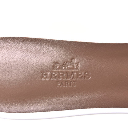 Hermes Calfskin Dreamy Sandals 38 White 9 of 11
