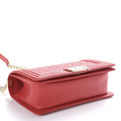 Chanel Caviar Quilted Medium Boy Flap Red 5 of 11