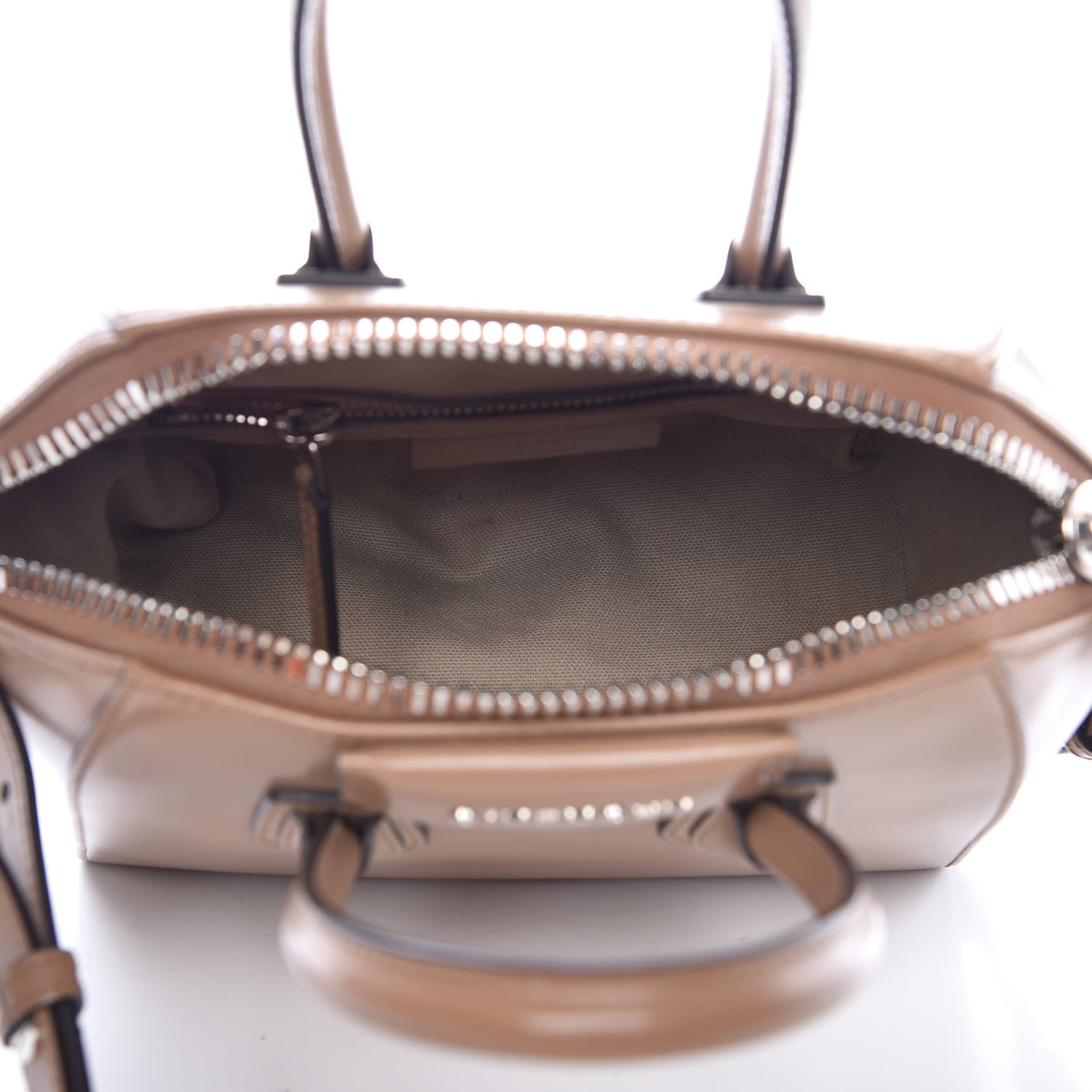 Givenchy Shiny Lord Calfskin Mini Antigona Dark Beige 5 of 11