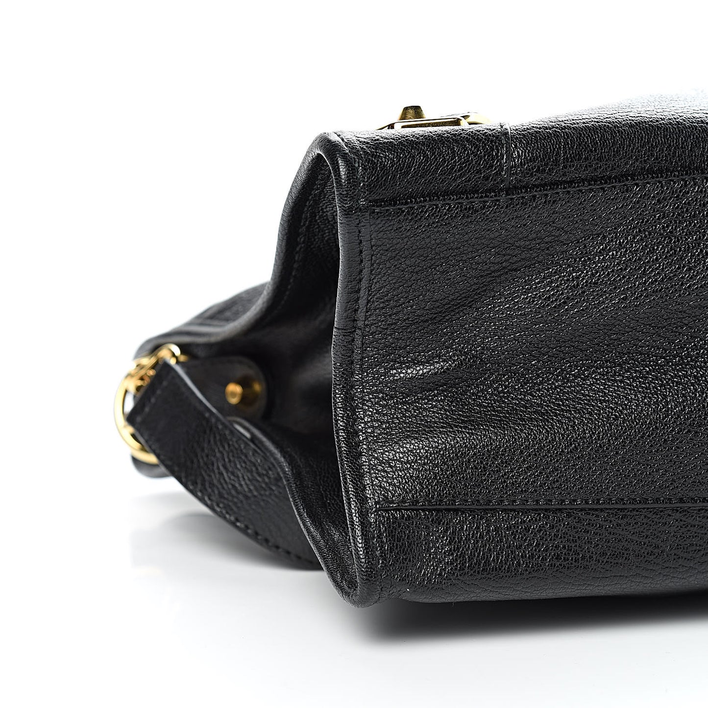 Chevre Gold Metallic Edge Hardware City Black
