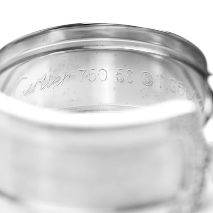 Cartier 18K White Gold Diamond 10mm C De Ring 56 7.75 4 of 4