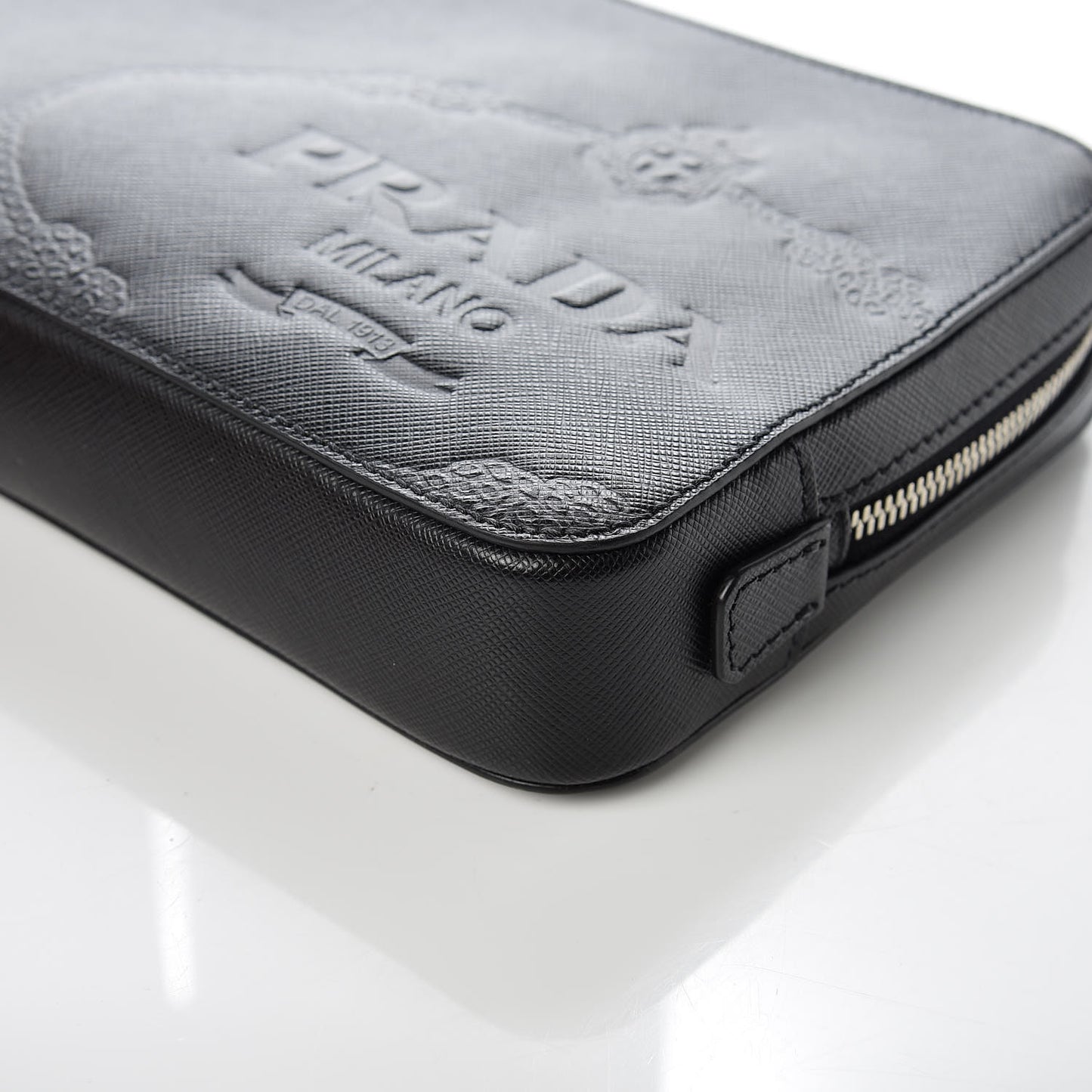 Saffiano Travel Wristlet Bag Black