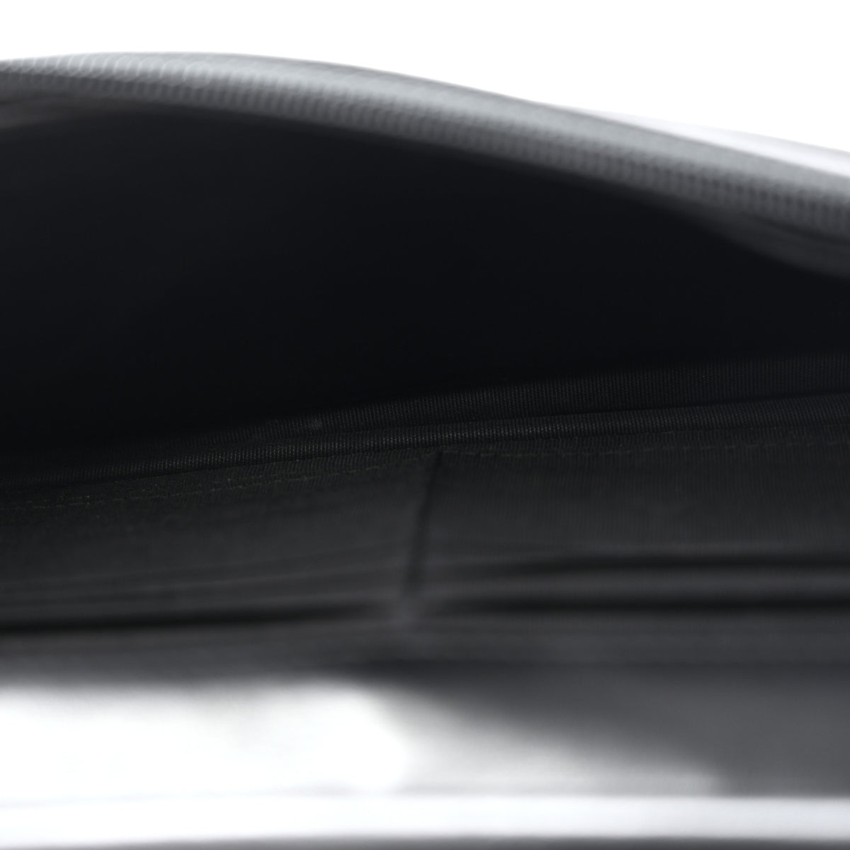 Calfskin Painted Chevron Embossed Boy Wallet On Chain WOC Black
