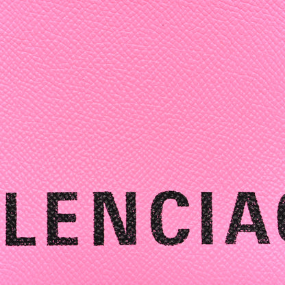 Balenciaga Grained Calfskin Logo XS Ville Camera Bag Acid Pink Black 7 of 9