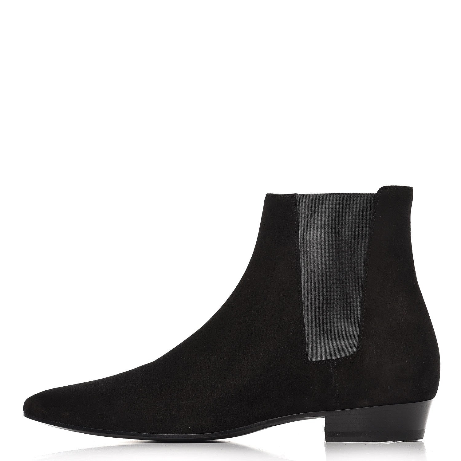 Saint Laurent Mens Suede Chelsea Boots 44 Black 1 of 9