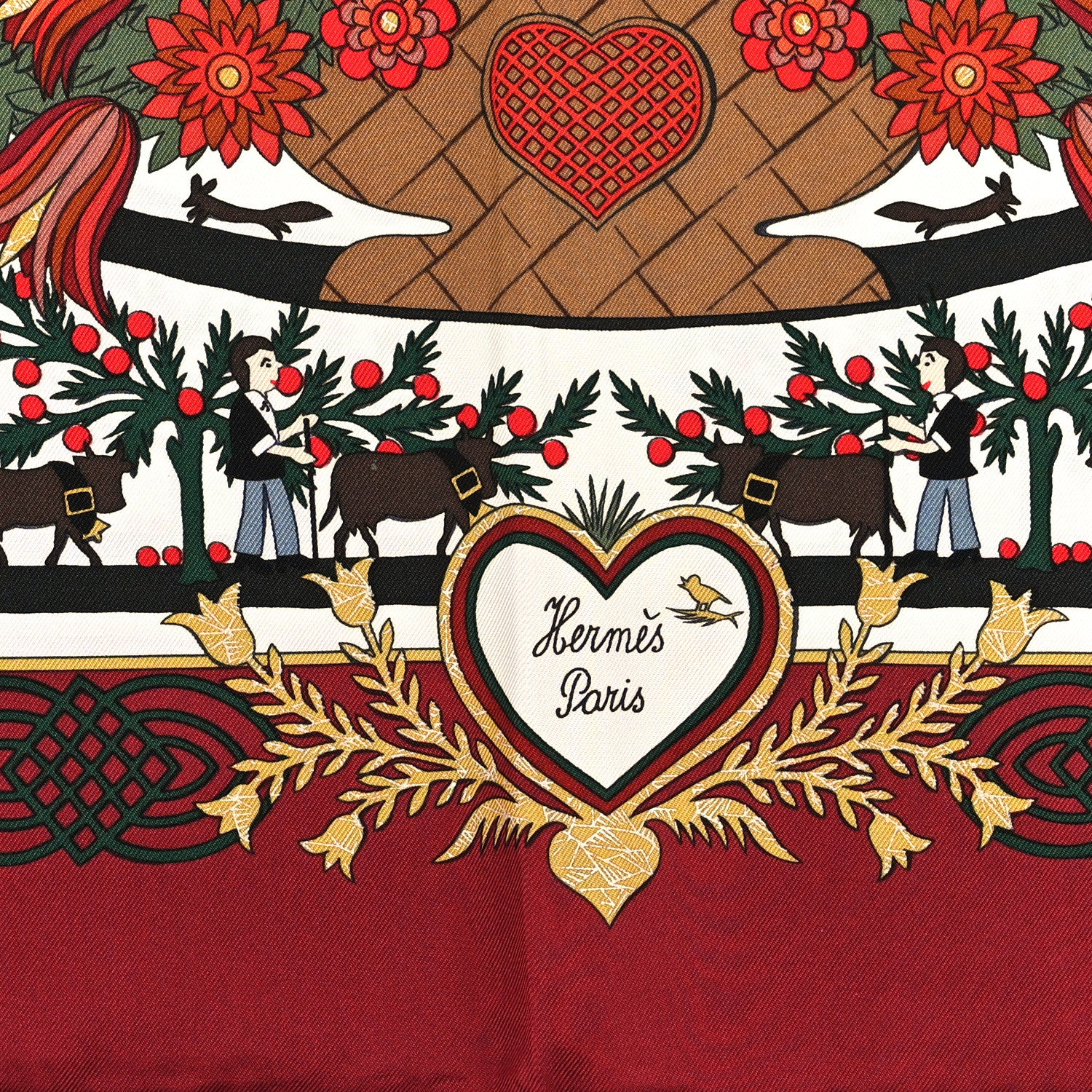 Hermes Silk Decoupages Scarf 90 2 of 3
