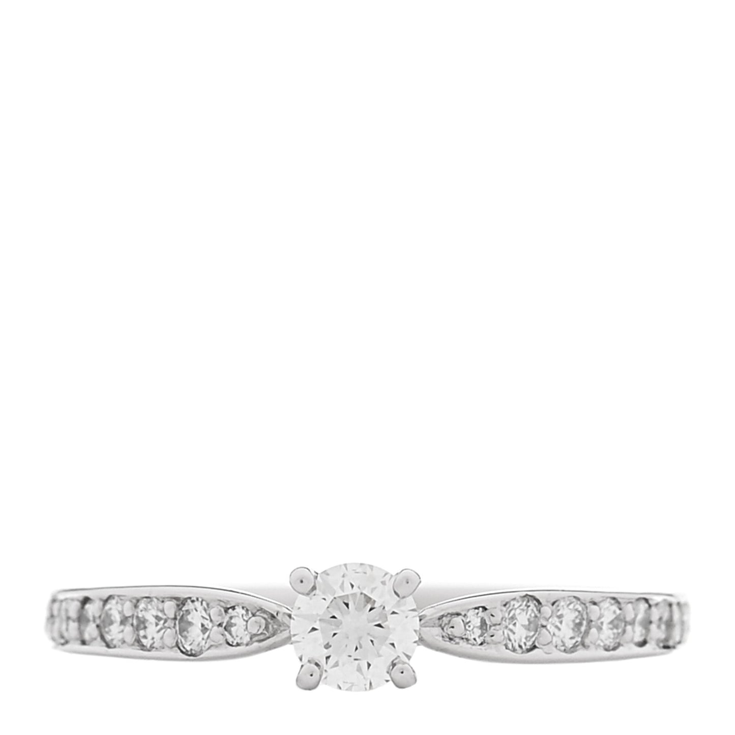 Platinum Diamond .20ct Round Brilliant Harmony Engagement Ring 50 5.5