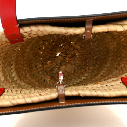 Christian Louboutin Woven Straw Small Loubishore Tote Beige 5 of 8