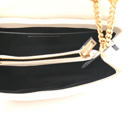 Saint Laurent Calfskin Y Quilted Monogram Small Loulou Chain Satchel Crema Soft 5 of 8
