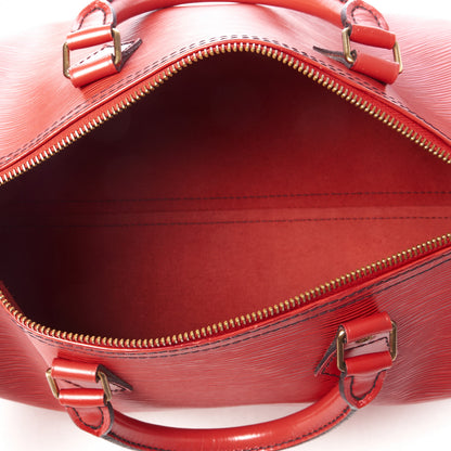 Louis Vuitton Epi Speedy 30 Castillan Red 4 of 10