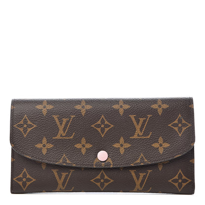 Louis Vuitton Monogram Emilie Wallet Rose Ballerine 1 of 6
