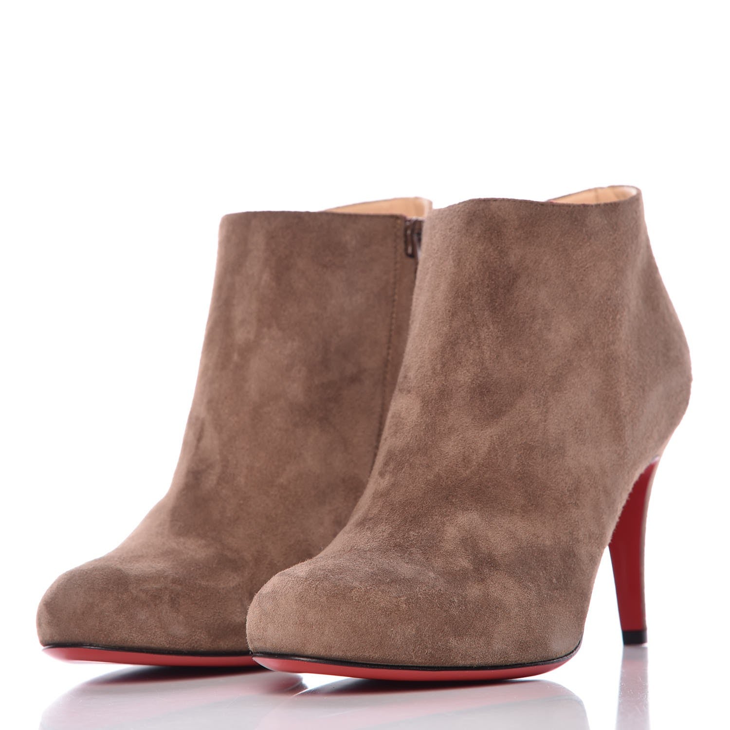 Christian Louboutin Veau Velours Belle 85 Ankle Boots 36.5 Taupe 3 of 7