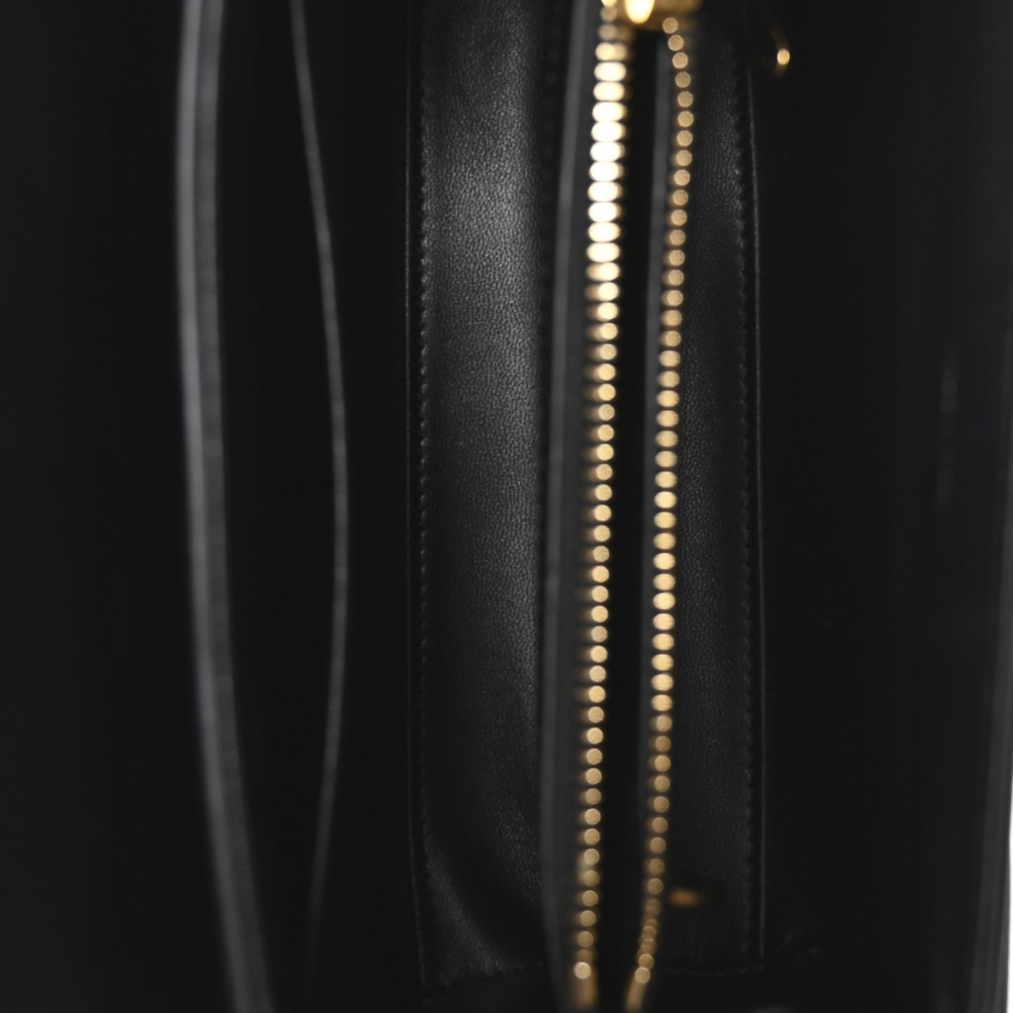 Satinated Calfskin Mini 16 Top Handle Bag Black