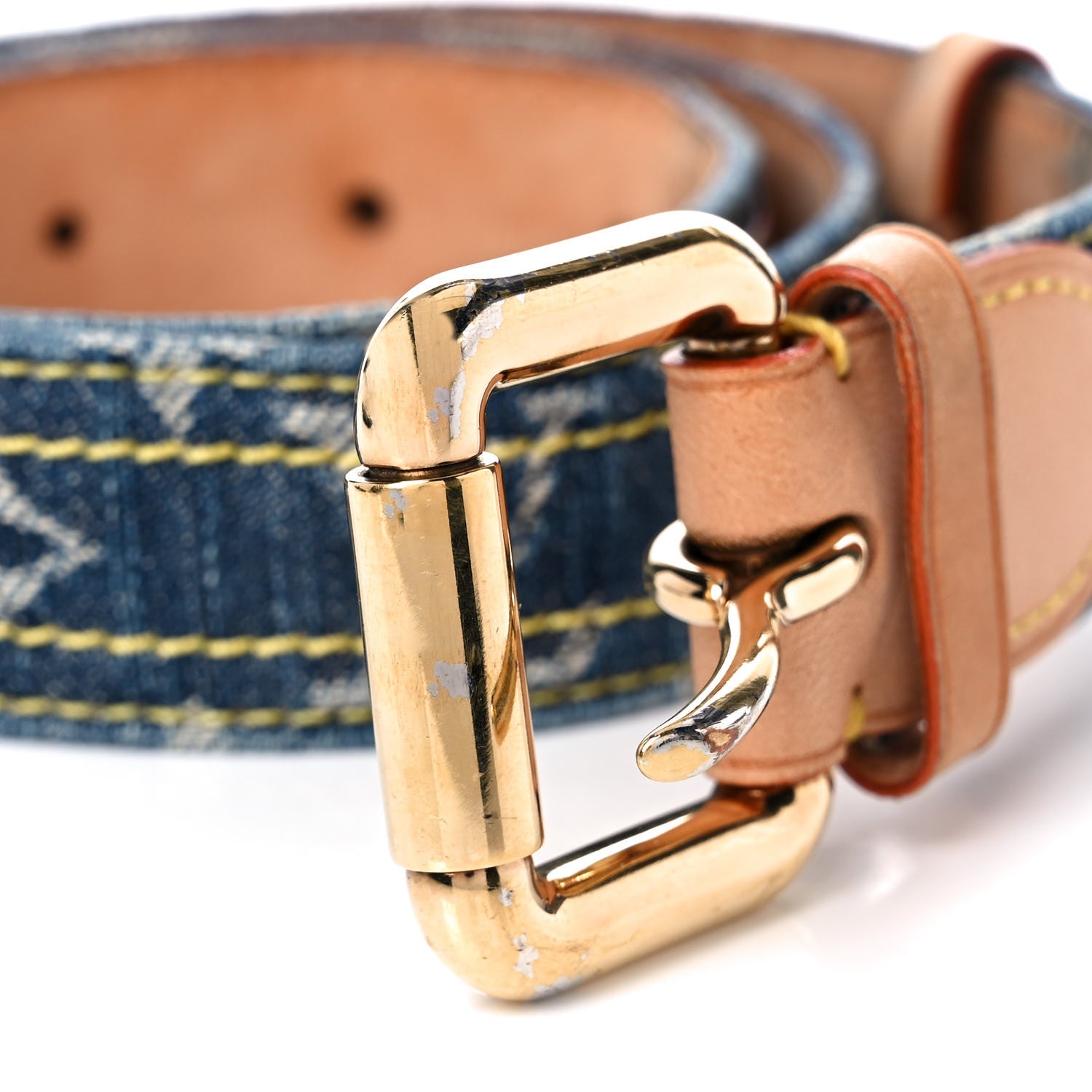 Louis Vuitton Monogram Denim Belt 80 32 Blue 11 of 11