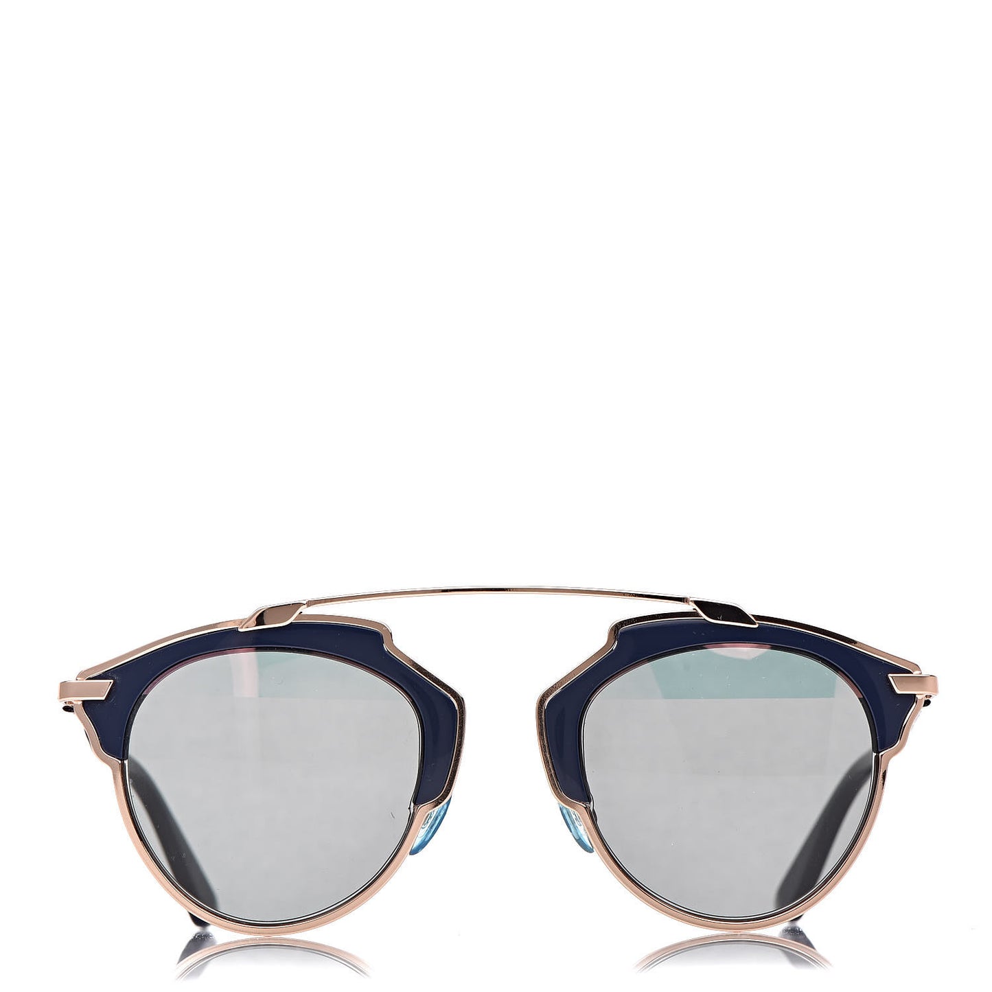 Mirrored So Real Sunglasses Rose Gold Blue