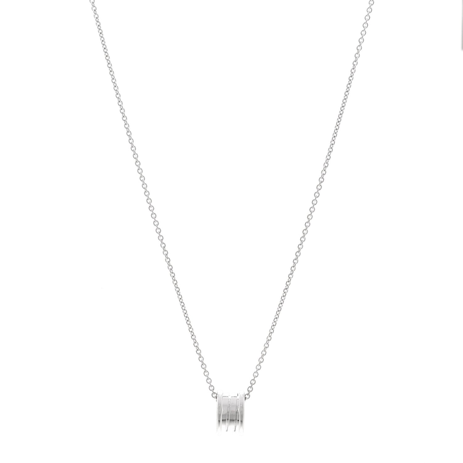 Bulgari 18K White Gold B.Zero1 Pendant Necklace 1 of 4