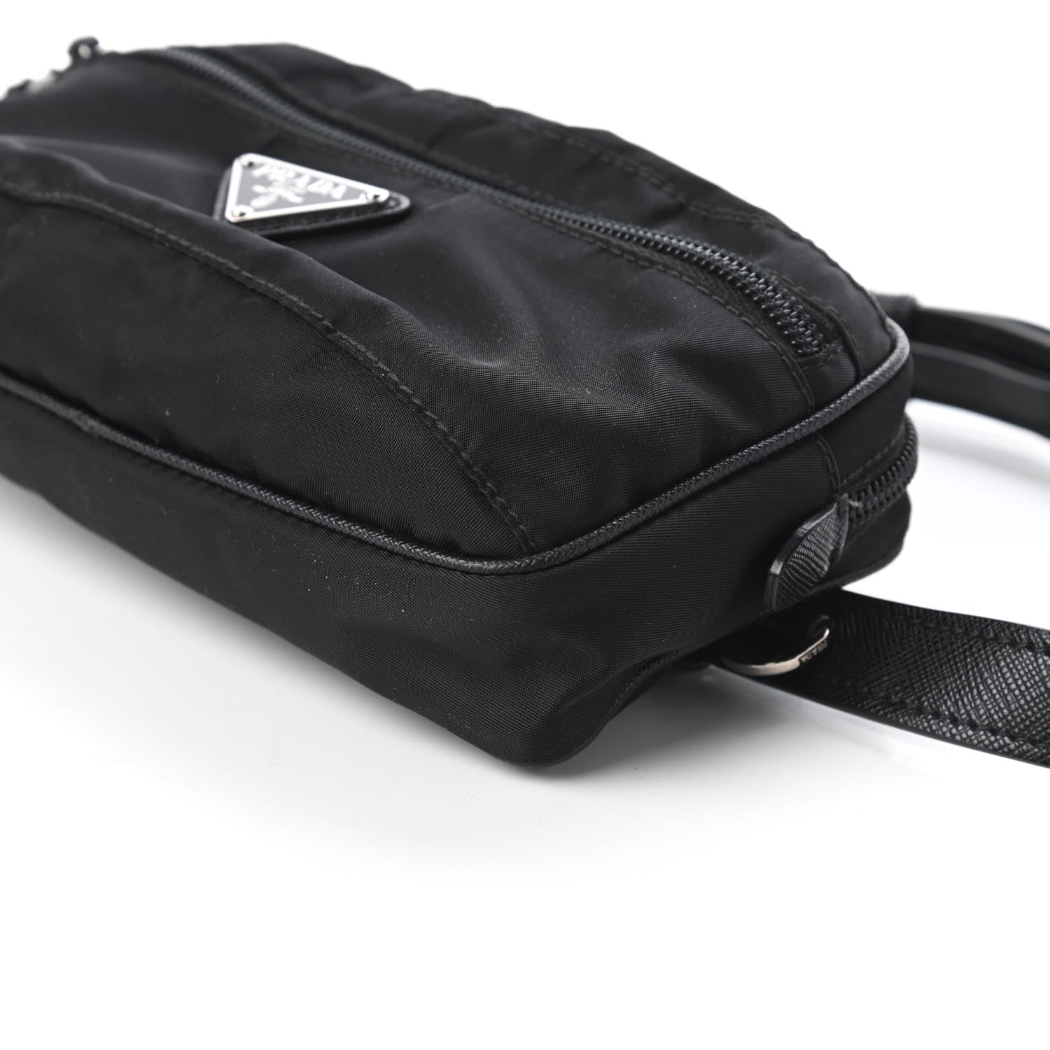 Prada Tessuto Nylon Saffiano Belt Bag Black 7 of 10