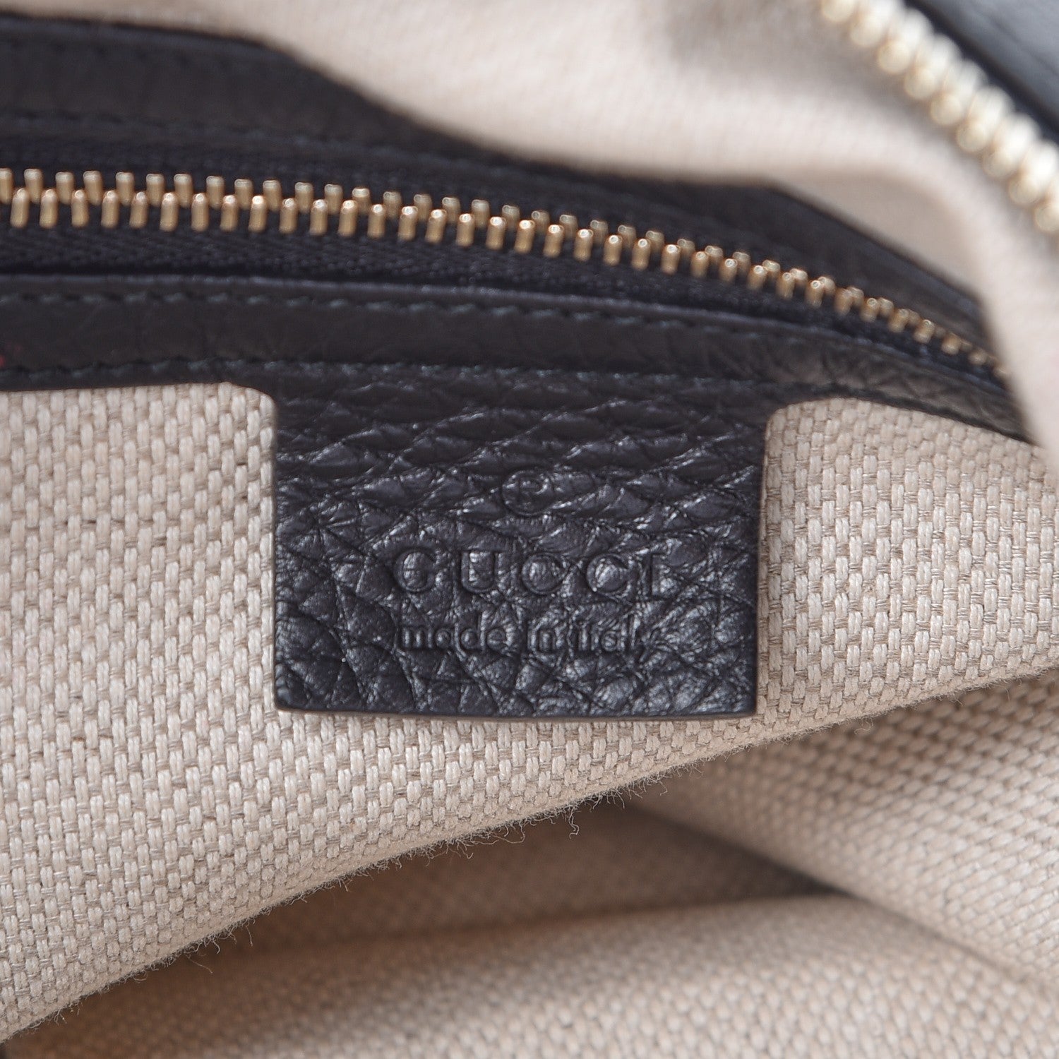 Gucci Pebbled Calfskin Medium Soho Chain Hobo Black 6 of 7