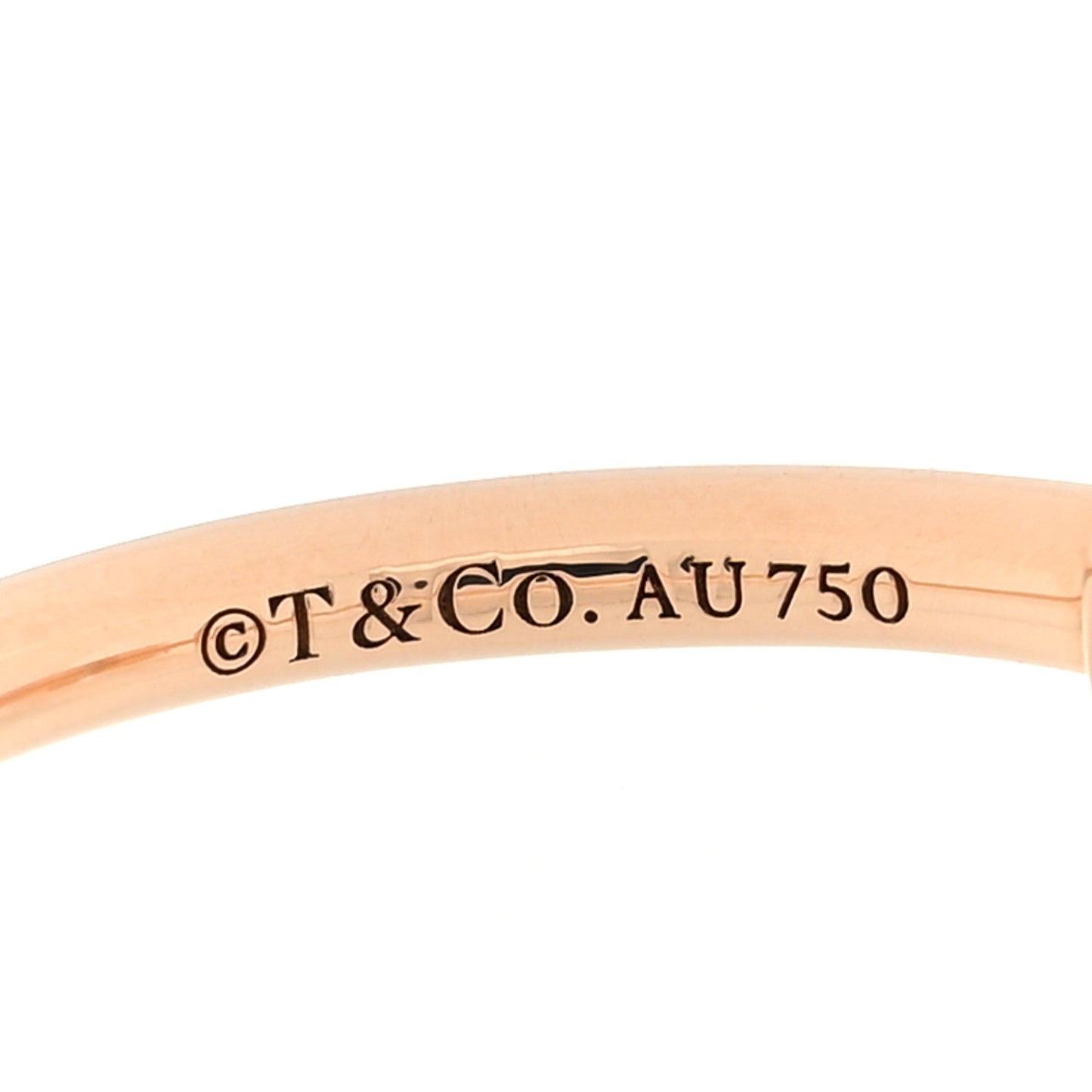 18K Rose Gold T Wire Ring 51 5.75