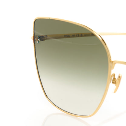 Louis Vuitton LOUIS VUITTON Metal LV Charm Cat Eye Sunglasses Z1720U Gold 9 of 10