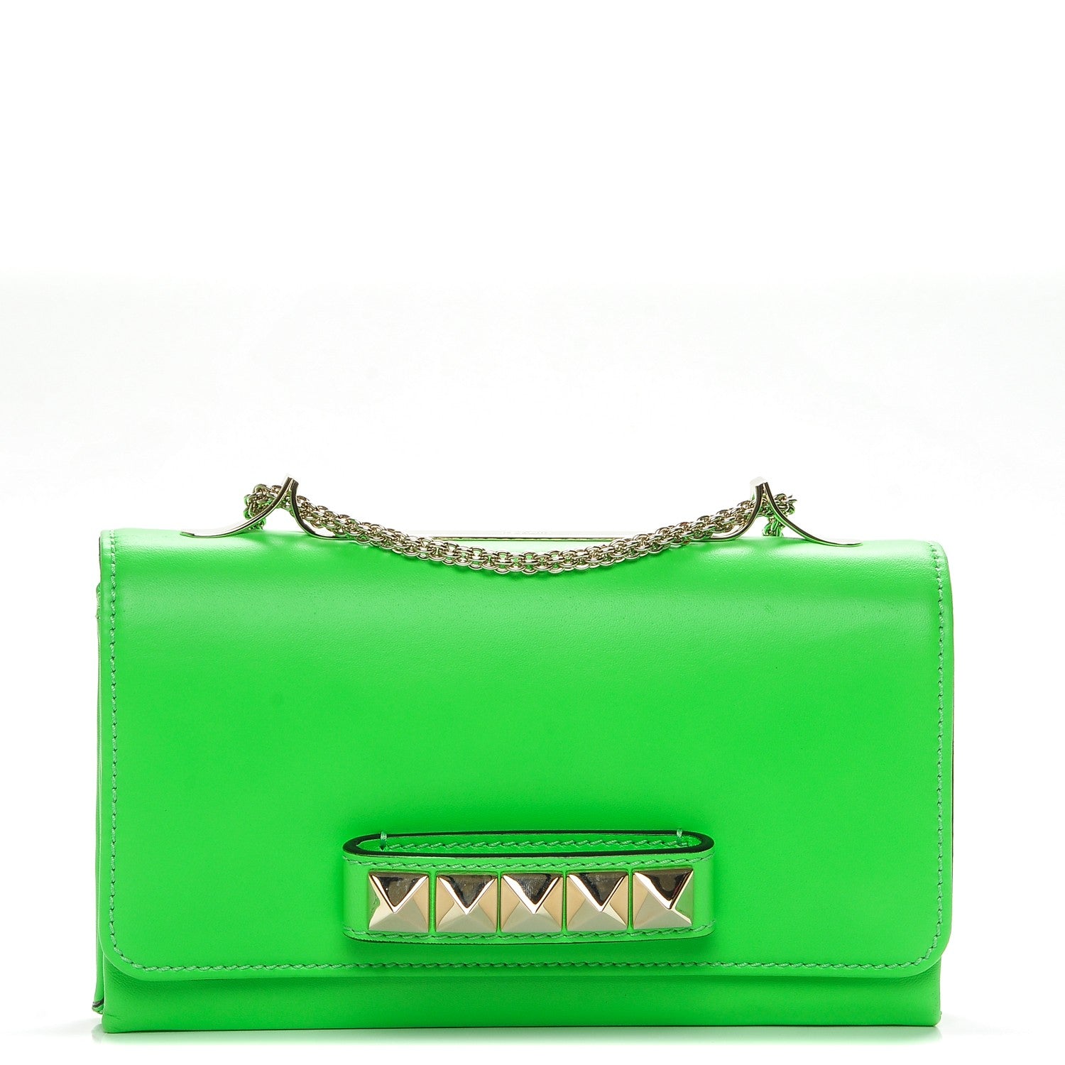 Valentino Garavani Nappa Va Va Voom Shoulder Bag Green Fluo 1 of 6