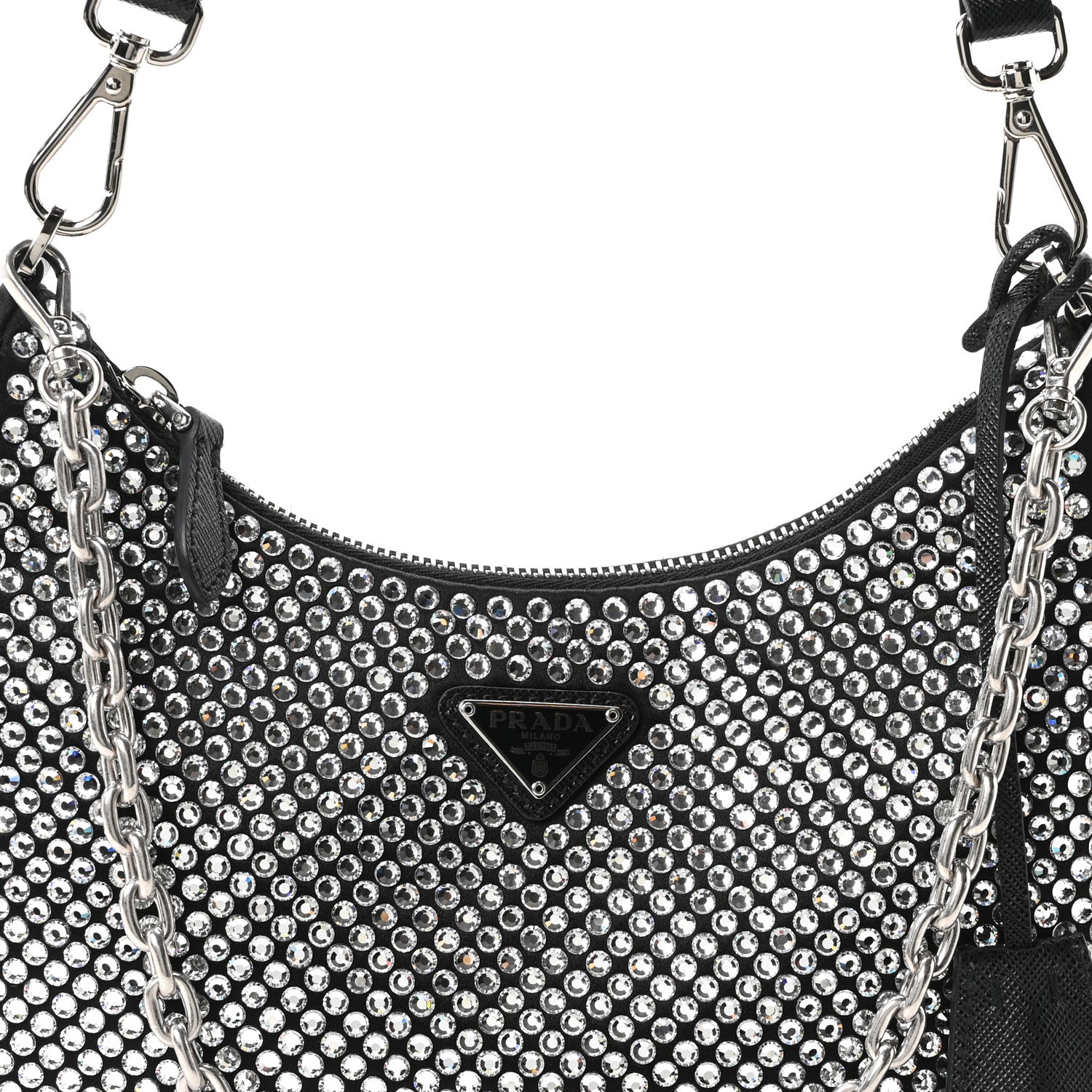 Prada Satin Crystal Re-Edition 2005 Shoulder Bag Cristal 7 of 10