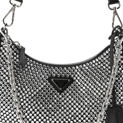 Prada Satin Crystal Re-Edition 2005 Shoulder Bag Cristal 7 of 10