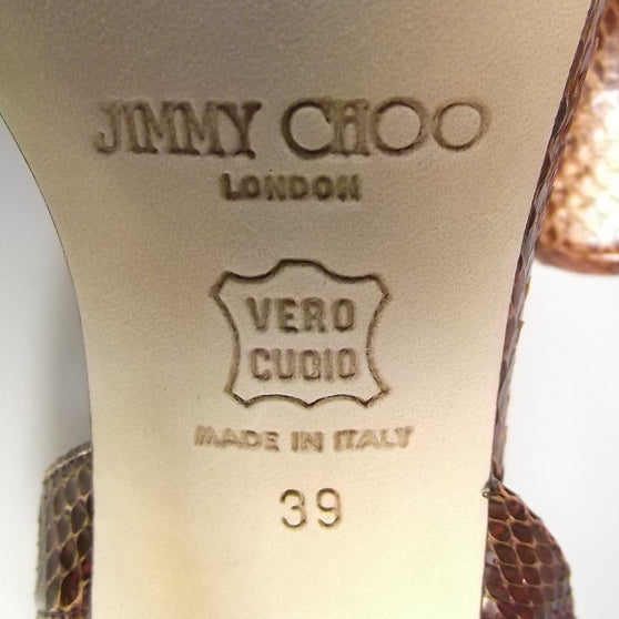 Snakeskin Jag See Slingback Sandals 39