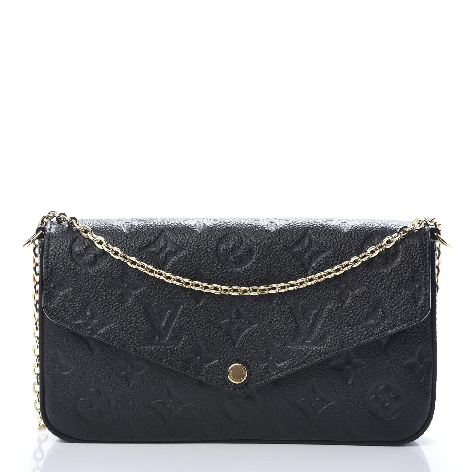 Louis Vuitton Empreinte Pochette Felicie Chain Wallet Black 2 of 15