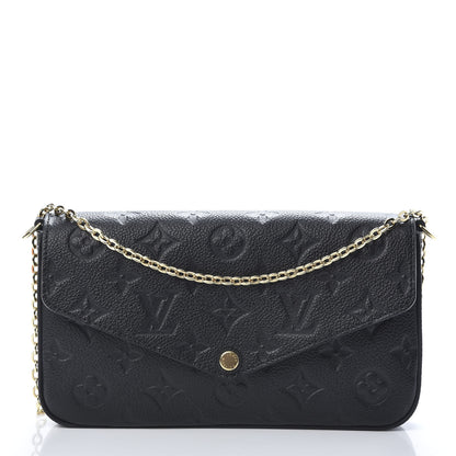 Louis Vuitton Empreinte Pochette Felicie Chain Wallet Black 2 of 15