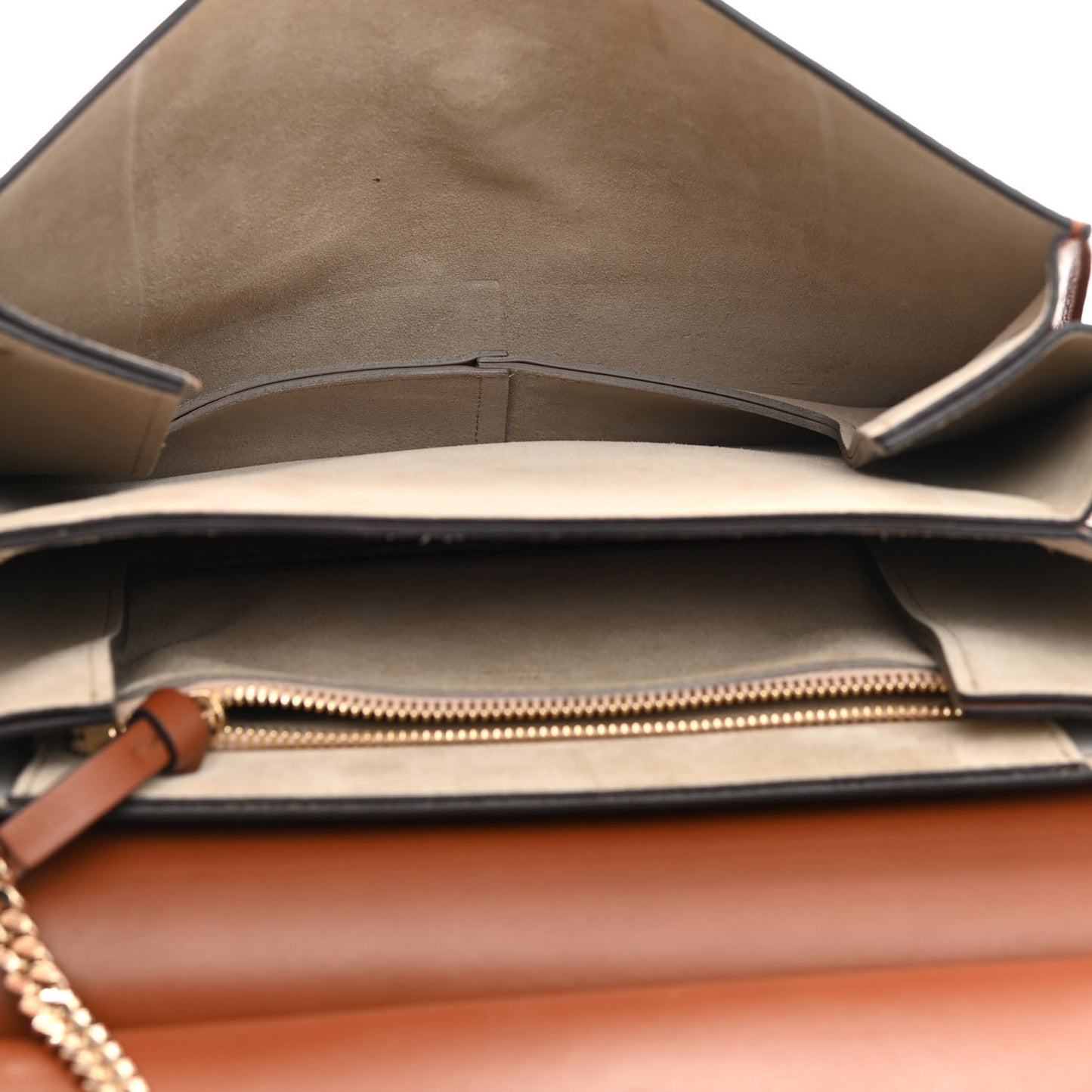 Suede Calfskin Medium Faye Shoulder Bag Tobacco