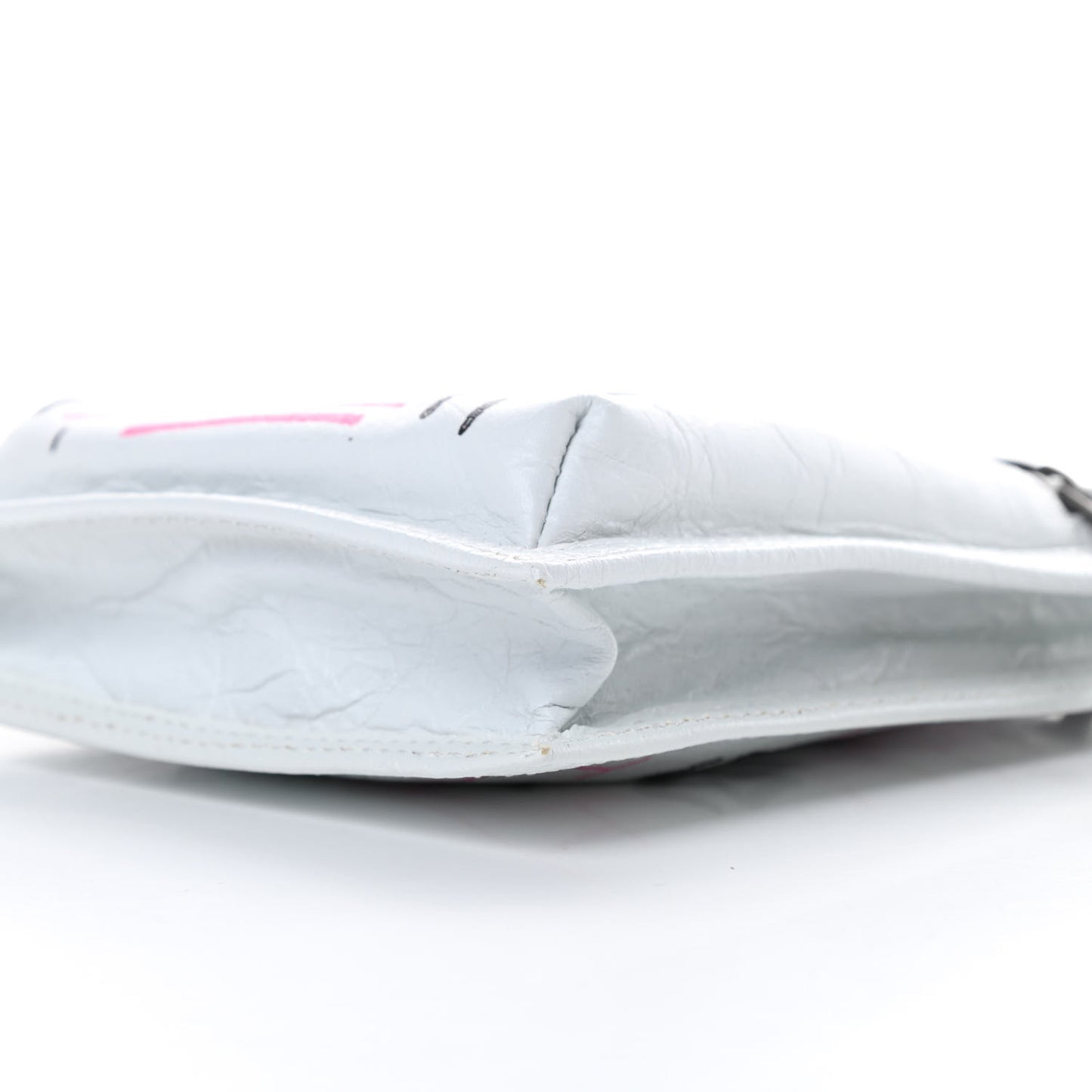 Agneau Arena Graffiti All Over Small Explorer Pouch with Strap White Multicolor