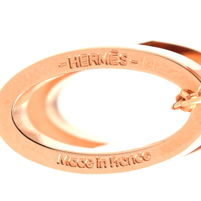 Hermes Lacquered Rose Gold Pop H Pendant Necklace White 5 of 5