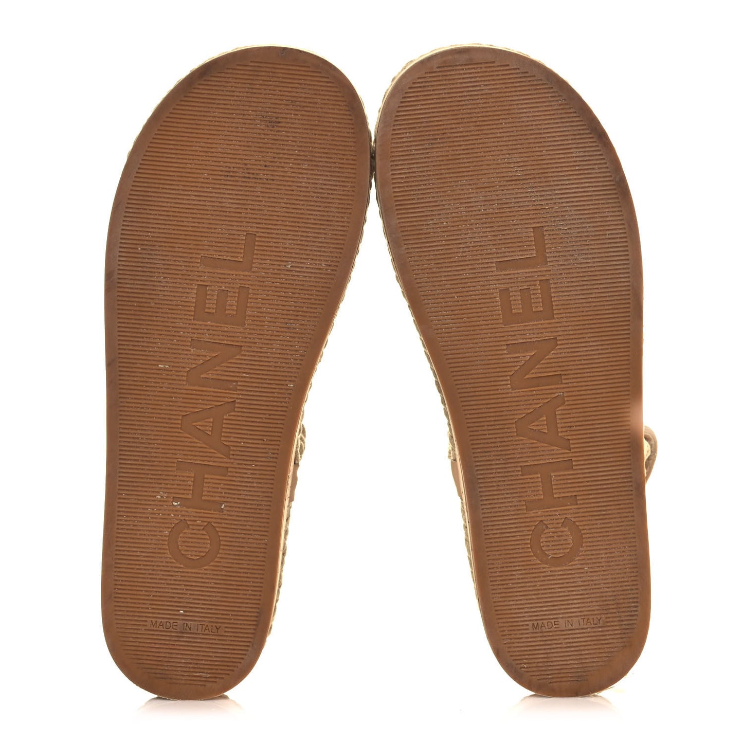 Cord Lambskin Quilted Logo Sandals 38 Beige
