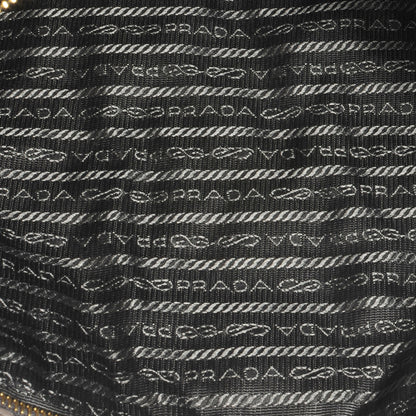 Prada Nappa Dressy Gaufre Ruched Clutch Bambu 8 of 8