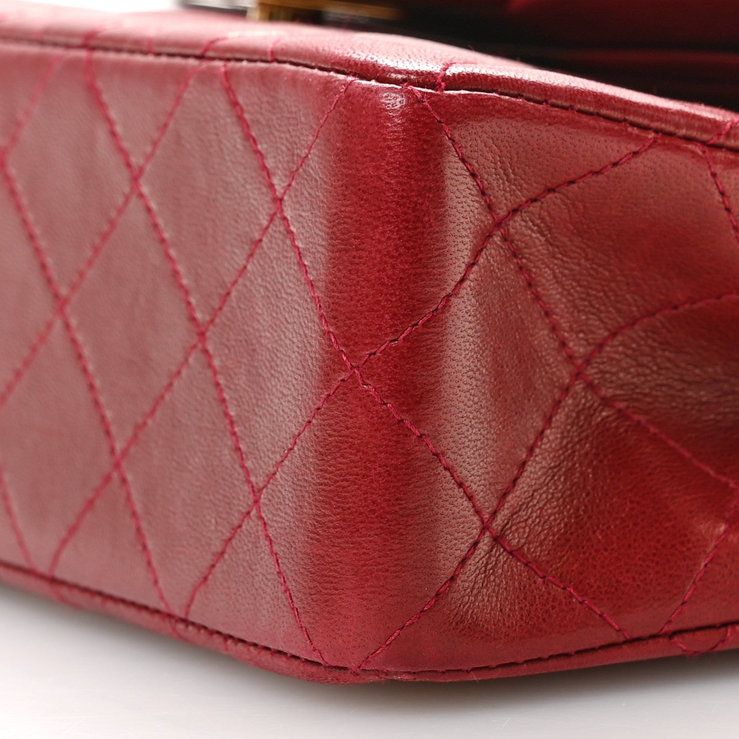 Chanel Lambskin Quilted Small Double Flap Red 11 of 12